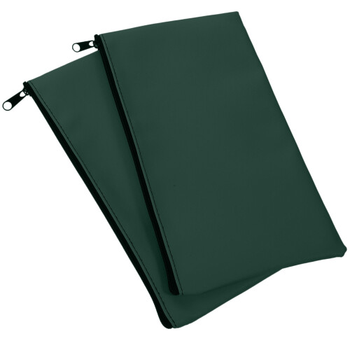 6Ud Fundas Para Y Recibos Con Cremallera PU Verde 2