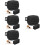 4Pièces De Silicone Petit, Portable Résistant Noir 7