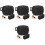 4Pièces De Silicone Petit, Portable Résistant Noir 3