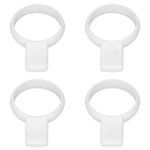 4 Stück Silikon Tennis Grifftrainer für Outdoor-Sportarten – Weiß