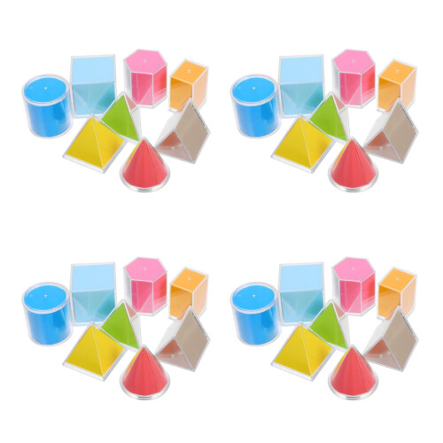 4Ensembles Formes Géométriques Transparentes Et Pliables Pour Cours 2