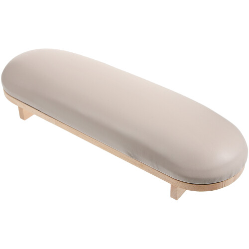 2Pièces Support Main Cuir Beige Bois Confort Et Stabilité 1