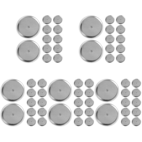 100Pz Base Argento Per Fai Da Te Design 2