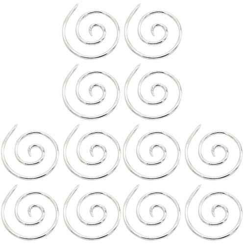 12Pièces Aiguilles À Tricoter Câble Argent 1