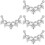 4Pz Toppe Rhinestone Argento Per Abbigliamento E Borse DIY Con Ferro 8