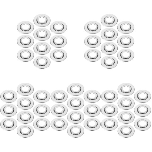 50Pz Flangia Copripompa Antincendio Argento Inox Resistente 2