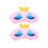 4Pièces Masques Rose Cartoon Couronne Cils Longs Pour 1