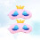 4Pièces Masques Rose Cartoon Couronne Cils Longs Pour 10