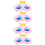 4Pièces Masques Rose Cartoon Couronne Cils Longs Pour 5