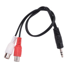 3,5 mm Stereo Adapter Klinkenstecker Zum 2 Cinch Buchsen Adapter Audio Kabel, 3.5mm Male to 2x RCA Female