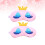 4Pièces Masques Rose Cartoon Couronne Cils Longs Pour 9