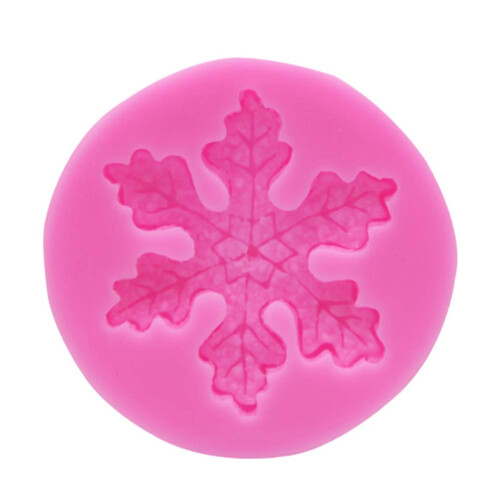3Pz Stampo Silicone Rosa Fiocco Neve Per Dolci Da Te E Biscotti