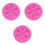 3Pz Stampo Silicone Rosa Fiocco Neve Per Dolci Da Te E Biscotti 3