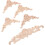 3Set Applique Decorativa in Legno Intagliato Beige Per E Armadi 2