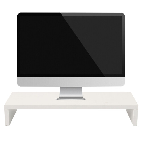 2Pièces Support Moniteur Bois Rangement Desktop Ergonomique 2
