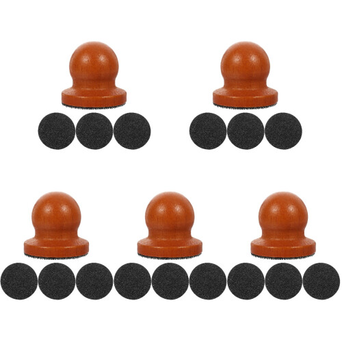 5Ensembles Ongles Chiot Bois Portable Café 2
