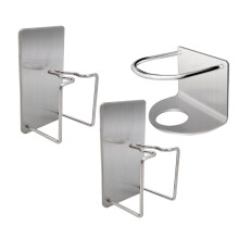 9Pz Portaspazzolini Bagno Acciaio Argento Organizer Dentifricio
