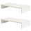 2Pièces Support Moniteur Bois Rangement Desktop Ergonomique 10