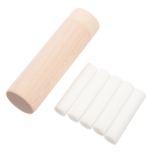 5Set Bastoncini Inalatori Per Oli in Legno E Cotone Pratici 1