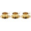 3Set Metallo Dorato Capienti Per Latte E 4