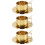 3Set Metallo Dorato Capienti Per Latte E 8