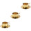 3Set Metallo Dorato Capienti Per Latte E 5