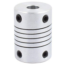 6mm to 8mm Shaft Coupling 25mm Length 18mm Diameter Stepper Motor Coupler Aluminum Alloy Joint Connector for 3D Printer CNC Machine DIY Encoder