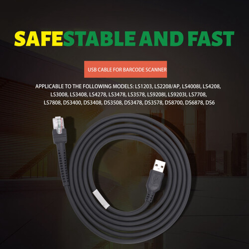 Scanner data cable LS2208 AP LS4208 DS9208 barcode scanner USB port data cable 1