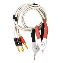 1 Par Cable De Clip De De Enchufe Plátano Aislado Baja Resistencia Terminal De Medidor De Prueba De Plomo De Sonda Kelvin Nuevo
