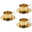 3Set Metallo Dorato Capienti Per Latte E 6