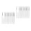 20Pcs Silicone Lip Brush Set White Soft Bristle Lip Balm Applicators 6