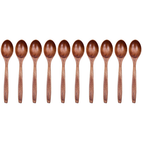 10Pz Cucchiai Legno Cucina Naturali Marrone Set Per 1