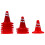 60Pièces Mini Cônes Plastique Rouge Pour De Routière 1