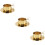 3Set Metallo Dorato Capienti Per Latte E 9
