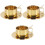 3Set Metallo Dorato Capienti Per Latte E 3
