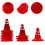 60Pièces Mini Cônes Plastique Rouge Pour De Routière 11