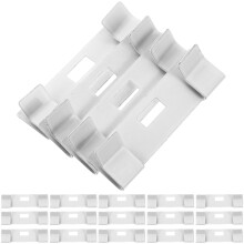 80Pz Fissaggio Tende in Metallo Bianco Semplice Da Montare
