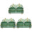 3Set Piatto Da Frutta Verde Con Vassoio, Contenitore Snack E Dolci 4