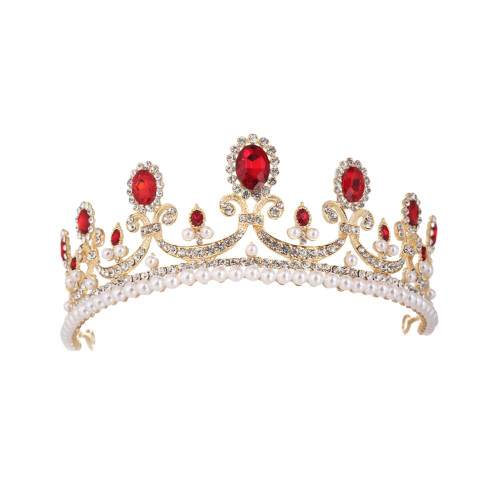 2Pz Tiara Retro Dorata Per Festa E Cerimonia Gioiello