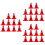 60Pièces Mini Cônes Plastique Rouge Pour De Routière 6