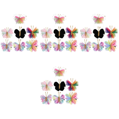 28Pz Fermagli Colorati Farfalla Clip Ragazza 2