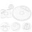 6Pièces Gabarits Acryliques Blancs Pour Porte-Clés DIY Multi-Usages 11