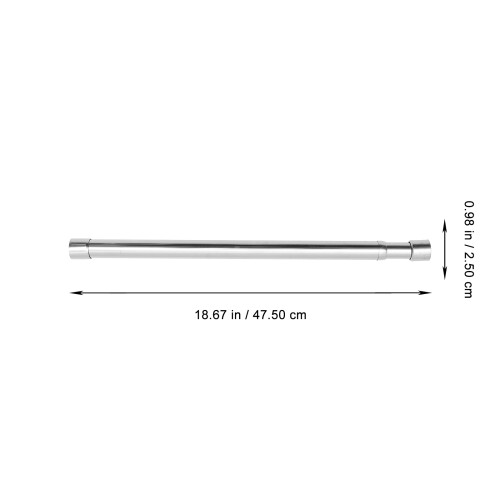 4Pcs Stainless Steel Closet Rods Silver for Clothes Rack Use 2
