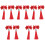 5Paia Clip Rosso Ornamento Cinese Anno 3