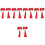 5Paia Clip Rosso Ornamento Cinese Anno 4