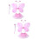 8Pz Costume Con Gonna Tutu Rosa E Bacchetta Fatina Per 7