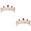 2Pz Tiara Retro Dorata Per Festa E Cerimonia Gioiello 5