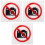 3Pièces Panneaux Acryliques Blancs Interdiction Photographie 5
