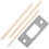 4Sets Metal Door Strike Plates with Wood for Secure Lock Replacement 2