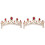 2Pz Tiara Retro Dorata Per Festa E Cerimonia Gioiello 2